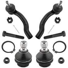 BOXI 4pcs Front Lower Ball Joints Outer Tie Rod Ends Fit for Nissan Frontier 2005-2019