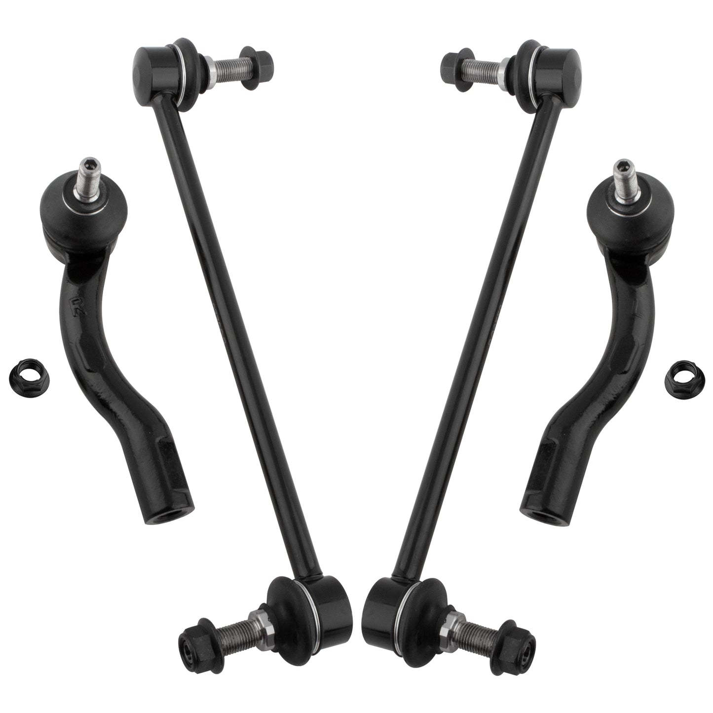 BOXI 4pcs Front Outer Tie Rod Ends Sway Bar Links Fit for Nissan Sentra 2007 2008 2009 2010 2011