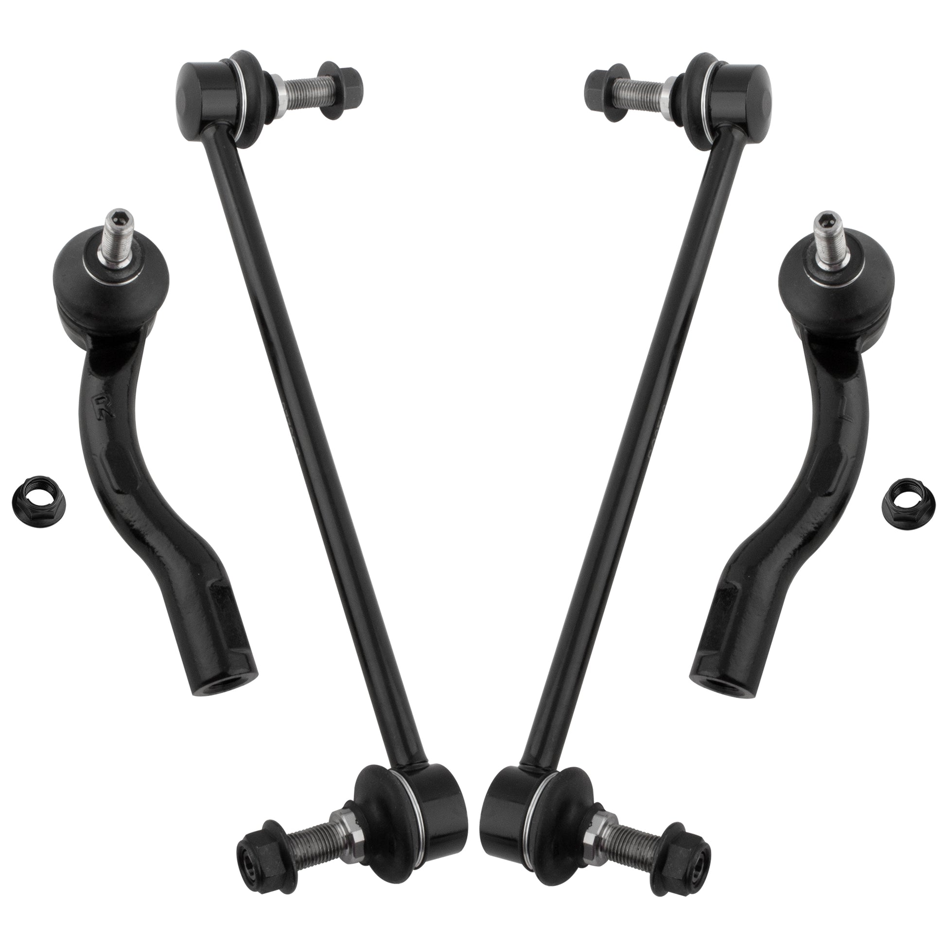BOXI 4pcs Front Outer Tie Rod Ends Sway Bar Links Fit for Nissan Sentra 2007 2008 2009 2010 2011