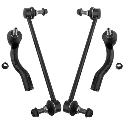 BOXI 4pcs Front Outer Tie Rod Ends Sway Bar Links Fit for Nissan Sentra 2007 2008 2009 2010 2011