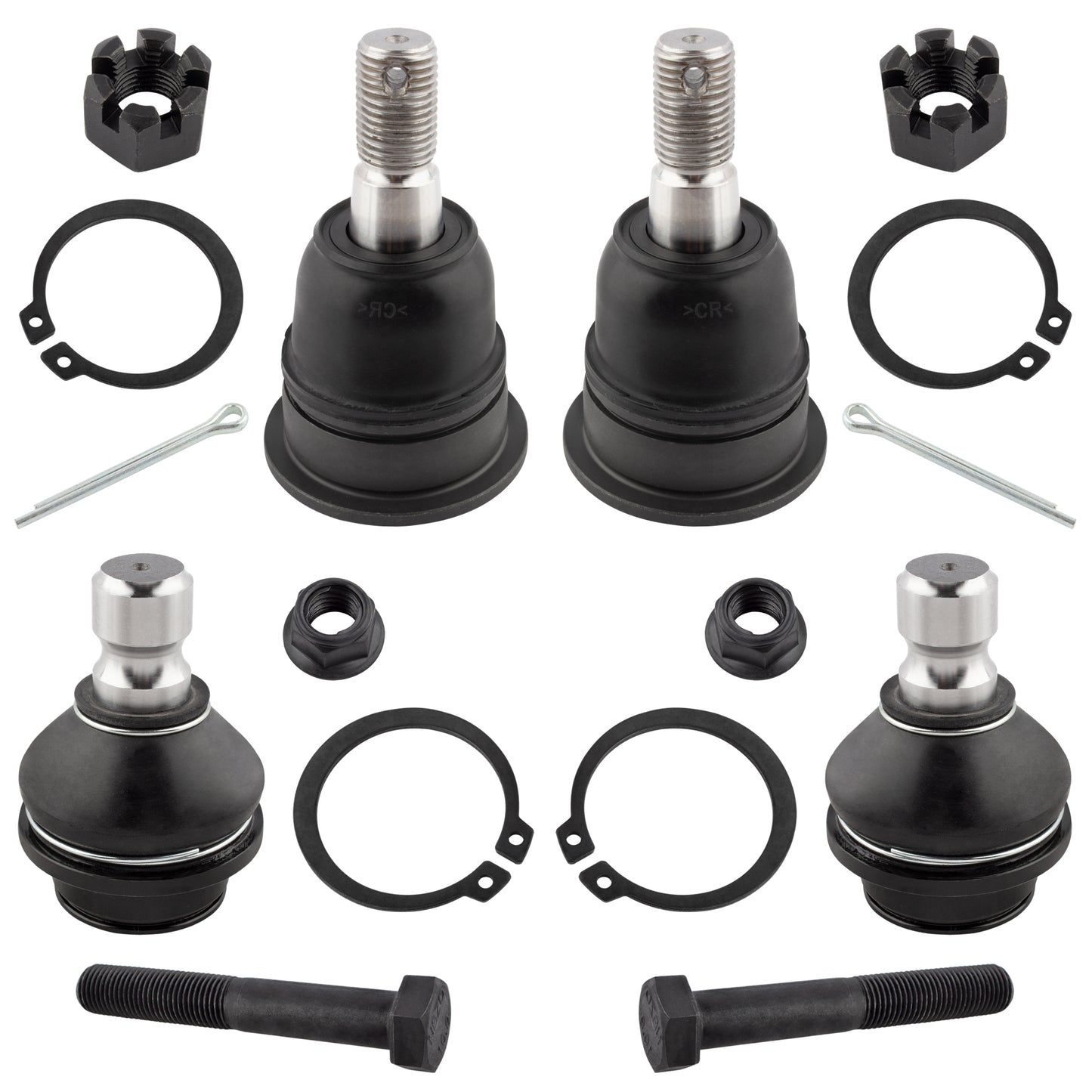 BOXI (Set of 4) Front Upper & Lower Ball Joints Fit for Infiniti QX56 2004 2005 2006 2007 2008 2009