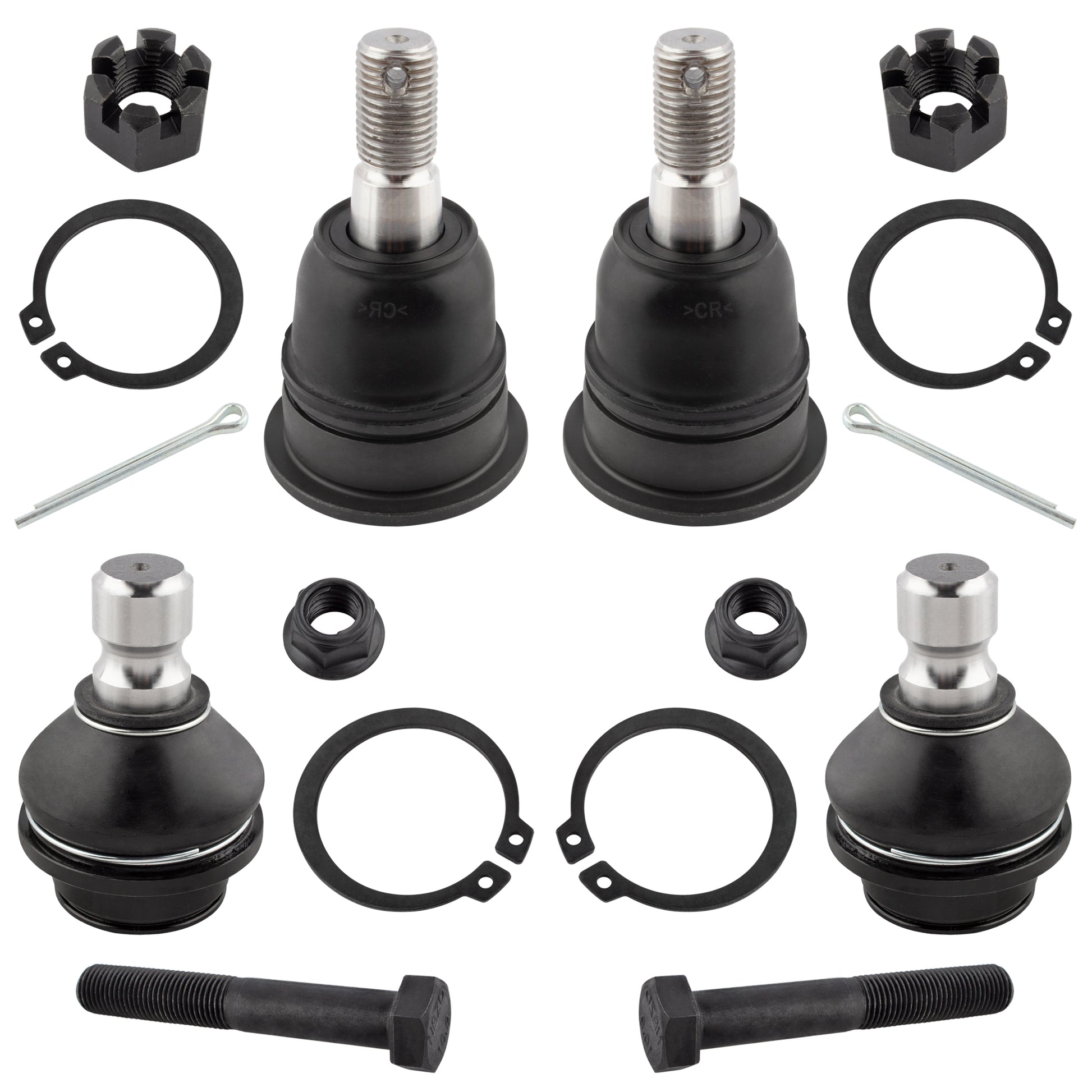 BOXI (Set of 4) Front Upper & Lower Ball Joints Fit for Infiniti QX56 2004 2005 2006 2007 2008 2009
