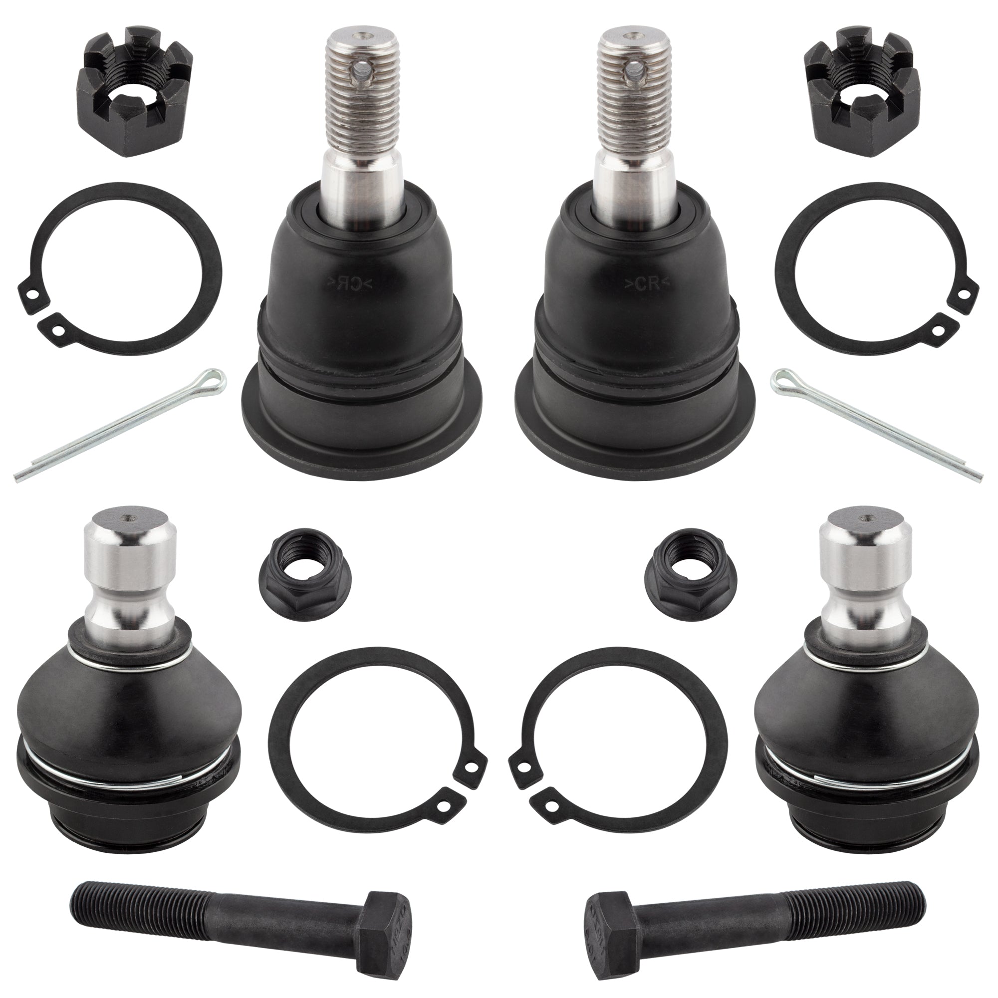 BOXI (Set of 4) Front Upper & Lower Ball Joints Fit for Infiniti QX56 2004 2005 2006 2007 2008 2009