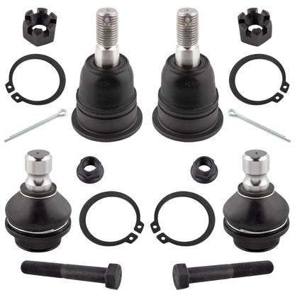 BOXI (Set of 4) Front Upper & Lower Ball Joints Fit for Infiniti QX56 2004 2005 2006 2007 2008 2009