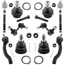 BOXI 10pc Front and Rear Suspension Kit Ball Joints Tie Rods Sway Bars Fit for Nissan Pathfinder