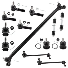 BOXI 13pc Front Rear Tie Rods + Ball Joints + Sway Bar Links + Center Link Kit Fits for Nissan