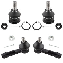 BOXI (Set of 4) Front Lower Ball Joints + Outer Tie Rod End Links Suspension Kit Fits for Nissan
