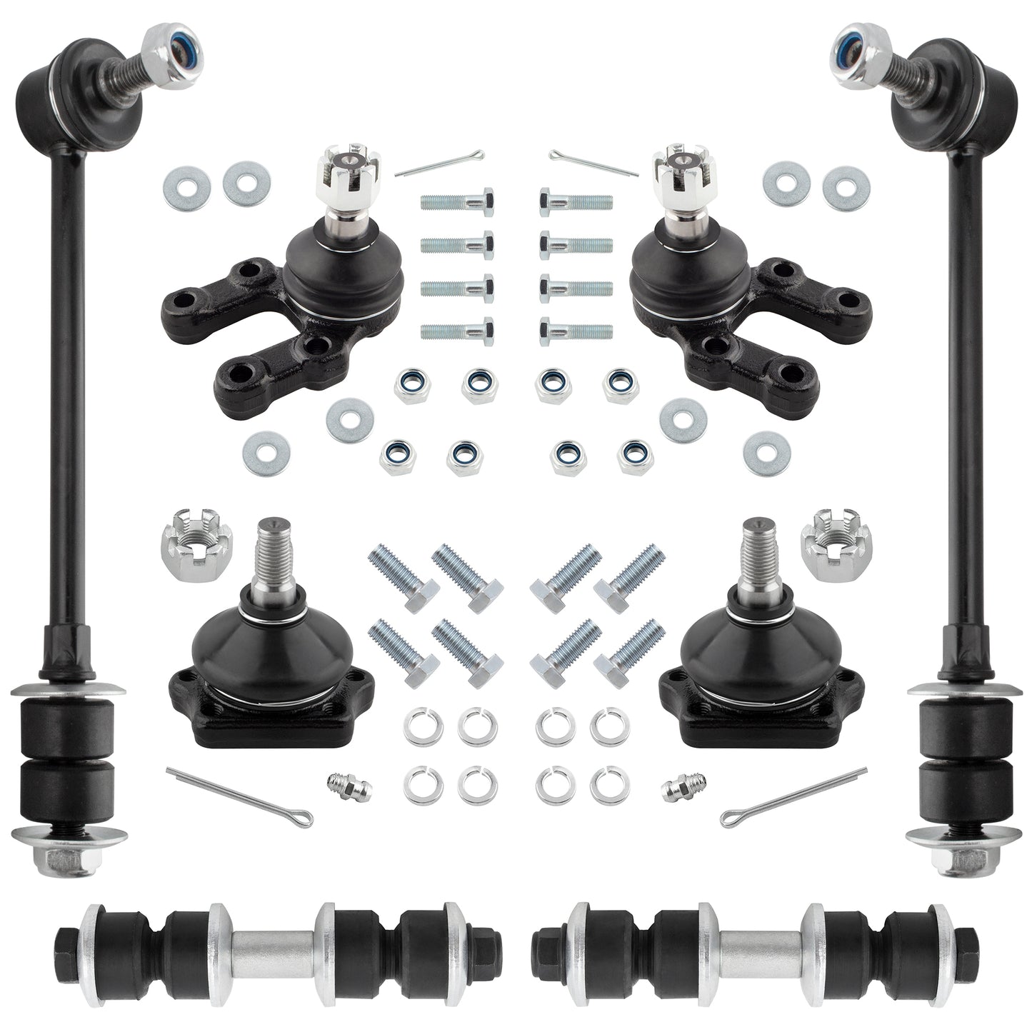 BOXI 8pc Front Rear Sway Bars Ball Joints Fit for Nissan Pathfinder 1987-1995
