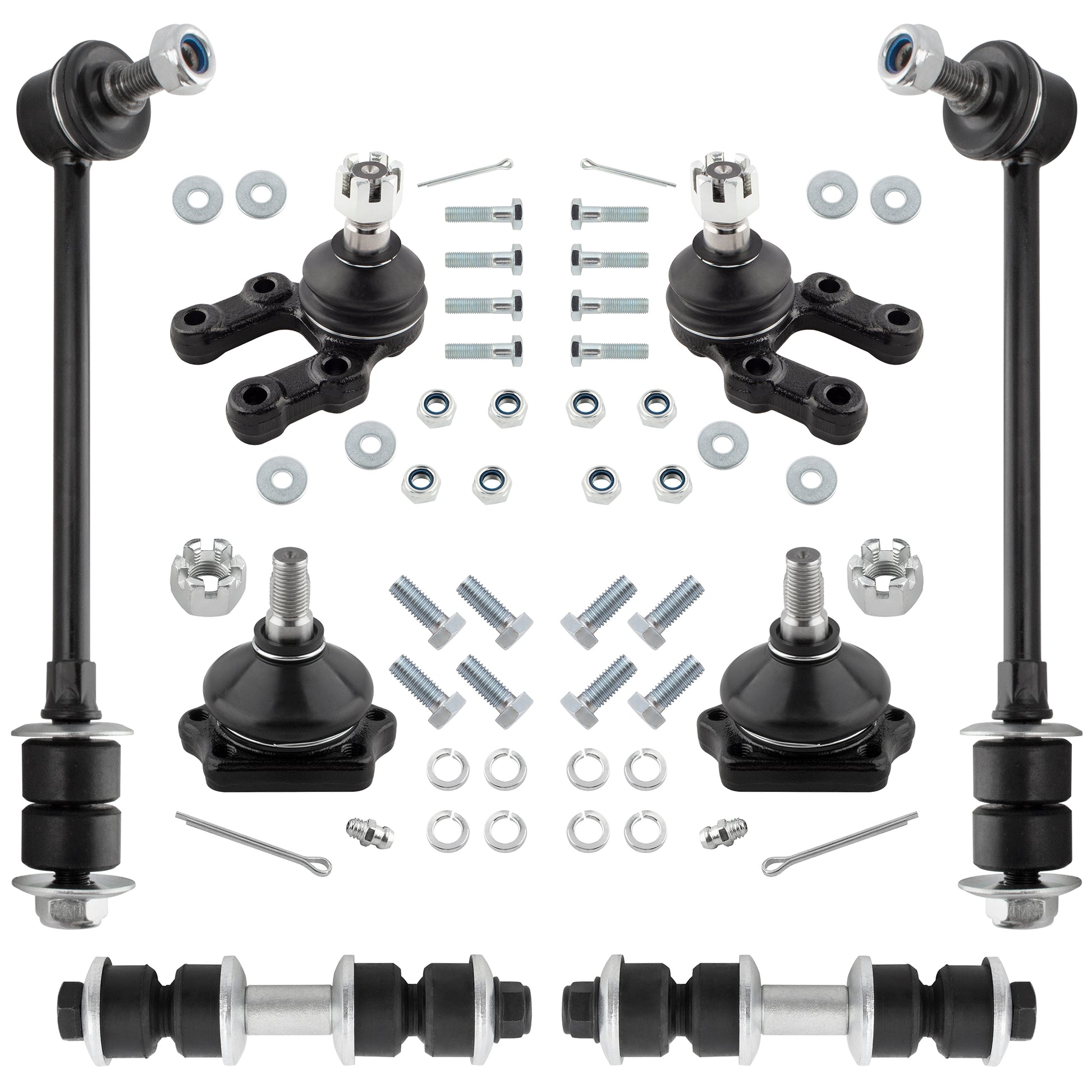 BOXI 8pc Front Rear Sway Bars Ball Joints Fit for Nissan Pathfinder 1987-1995