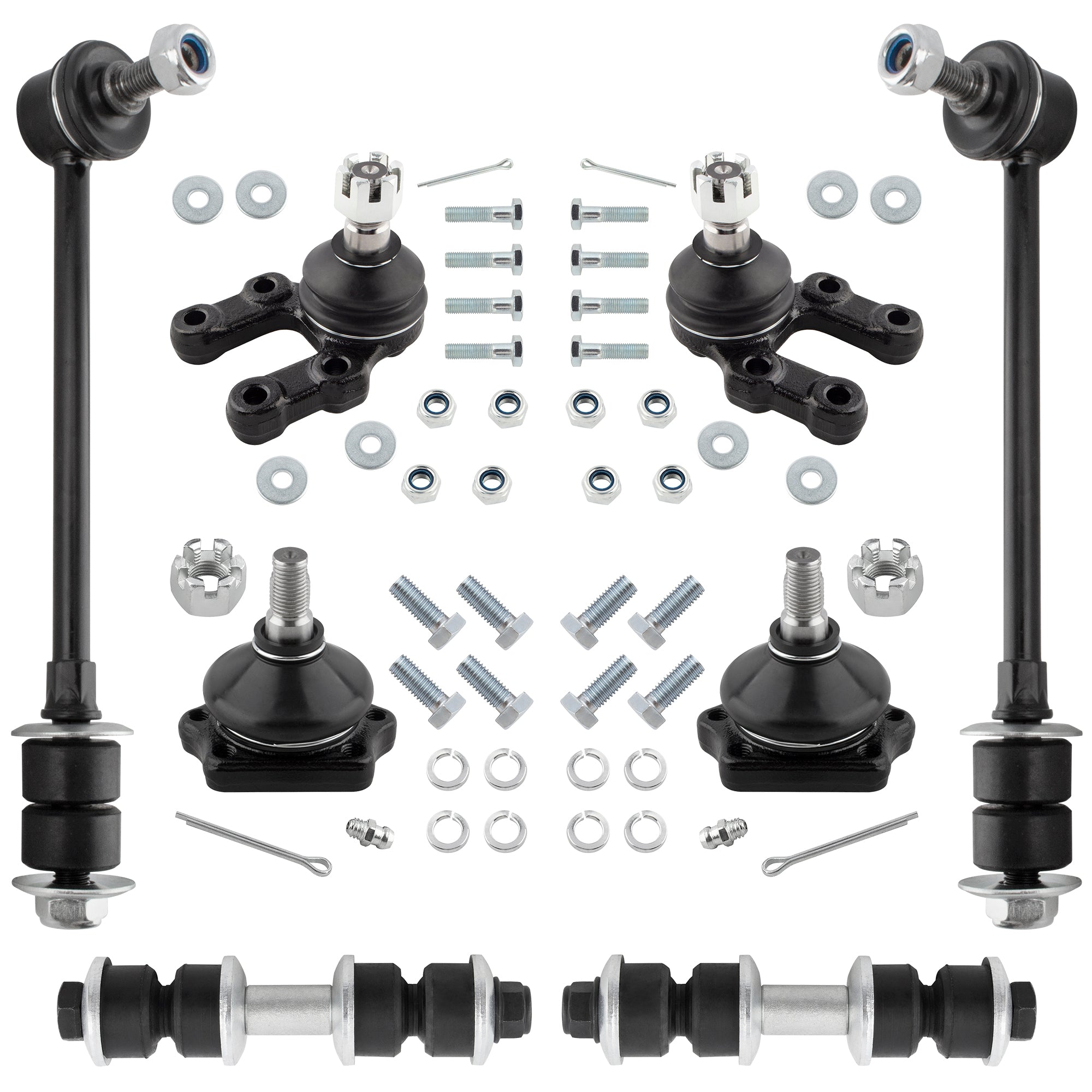BOXI 8pc Front Rear Sway Bars Ball Joints Fit for Nissan Pathfinder 1987-1995