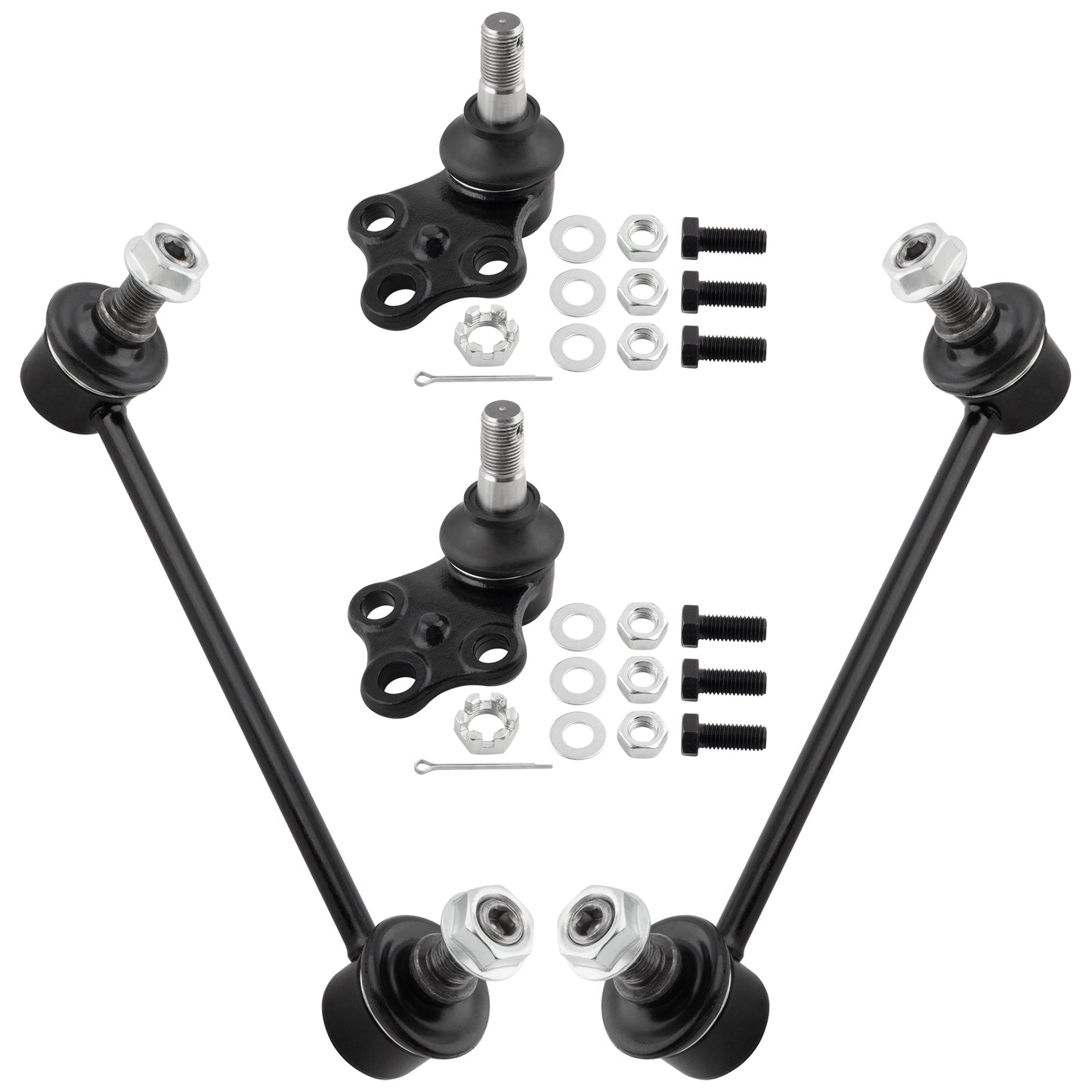 BOXI 4pc Front Lower Ball Joints Sway Bar Links Kit Fits for Infiniti QX4 1997-2003