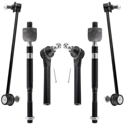 BOXI 6pc Front Suspension Kit Tie Rod Ends Sway Bars Fit for Nissan Murano 2003-2004