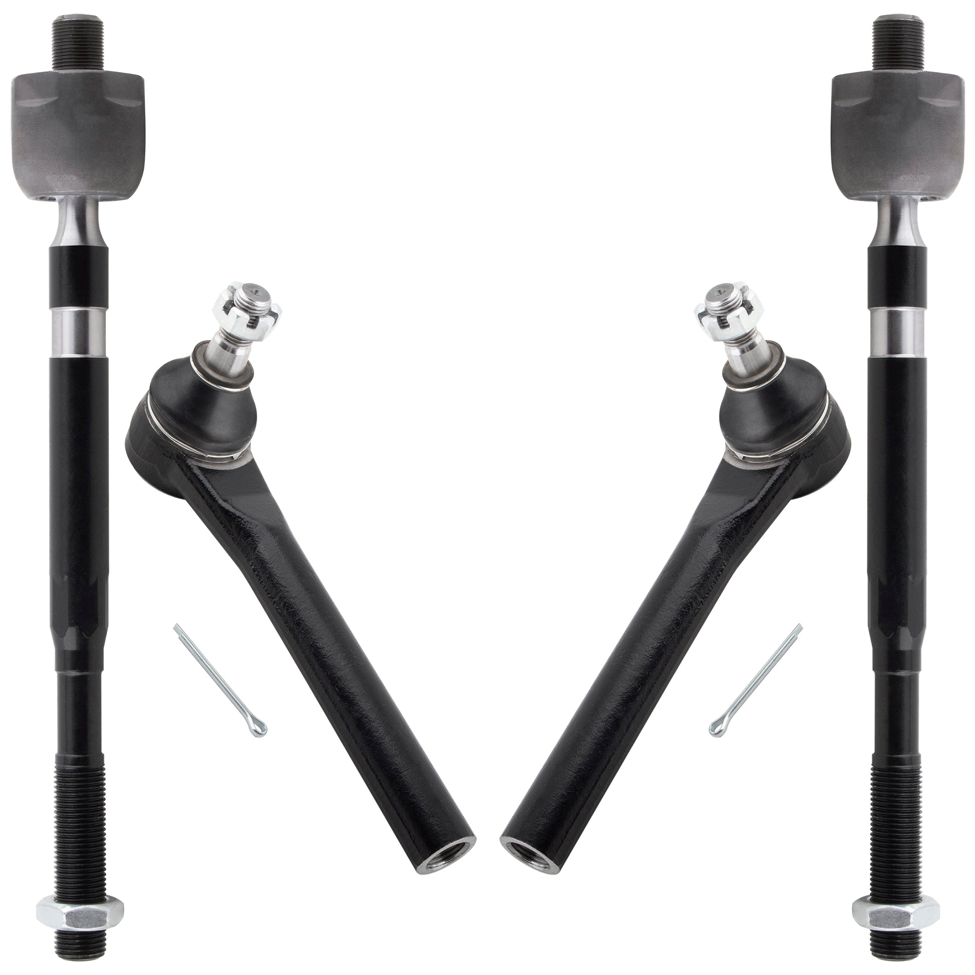 BOXI ES80624 EV80625 Outer and Inner Tie Rod Ends Front Driver and Passenger Sides Fit for Nissan