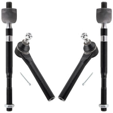 BOXI ES80624 EV80625 Outer and Inner Tie Rod Ends Front Driver and Passenger Sides Fit for Nissan
