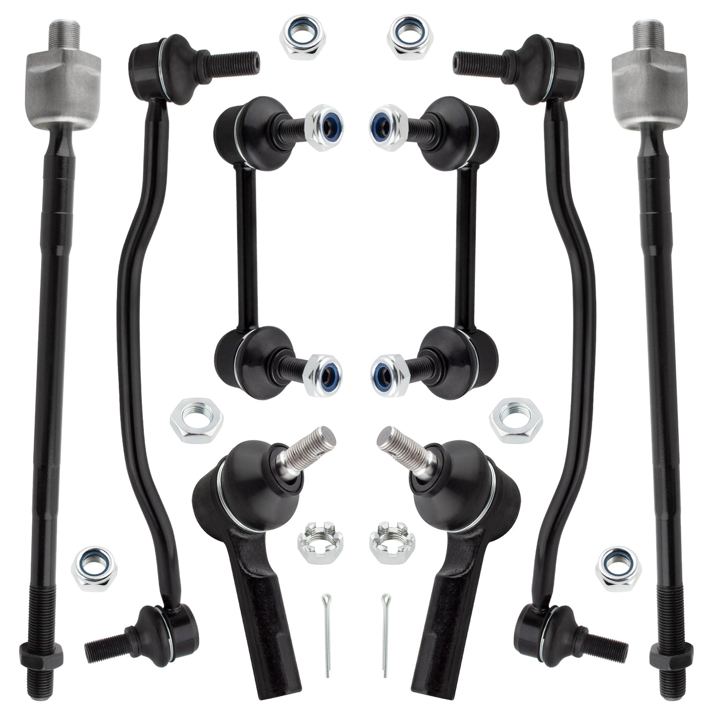 BOXI 8pc Front & Rear Suspension Kit Sway Bars Tie Rods Fit for Nissan Altima 2002-2006