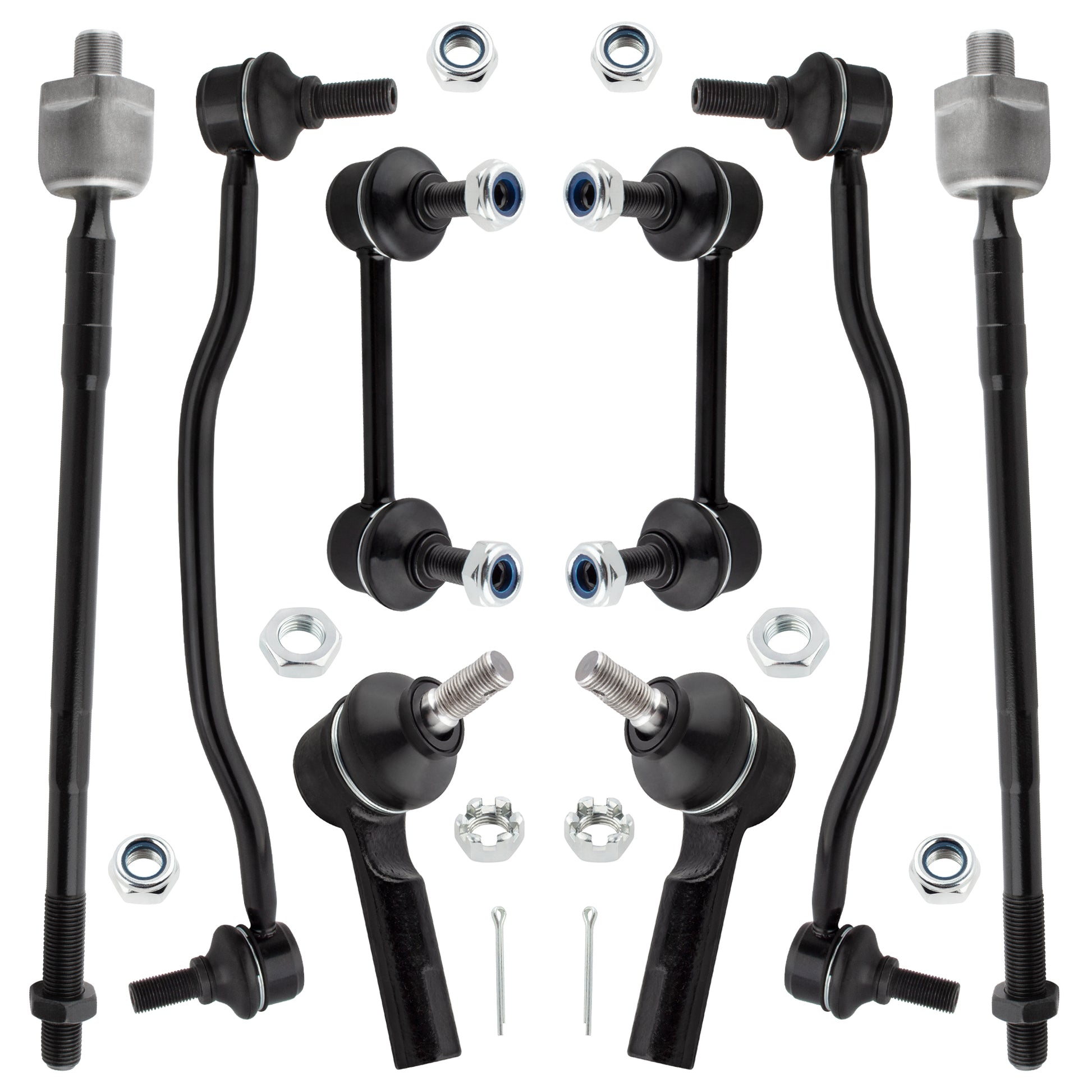 BOXI 8pc Front & Rear Suspension Kit Sway Bars Tie Rods Fit for Nissan Altima 2002-2006