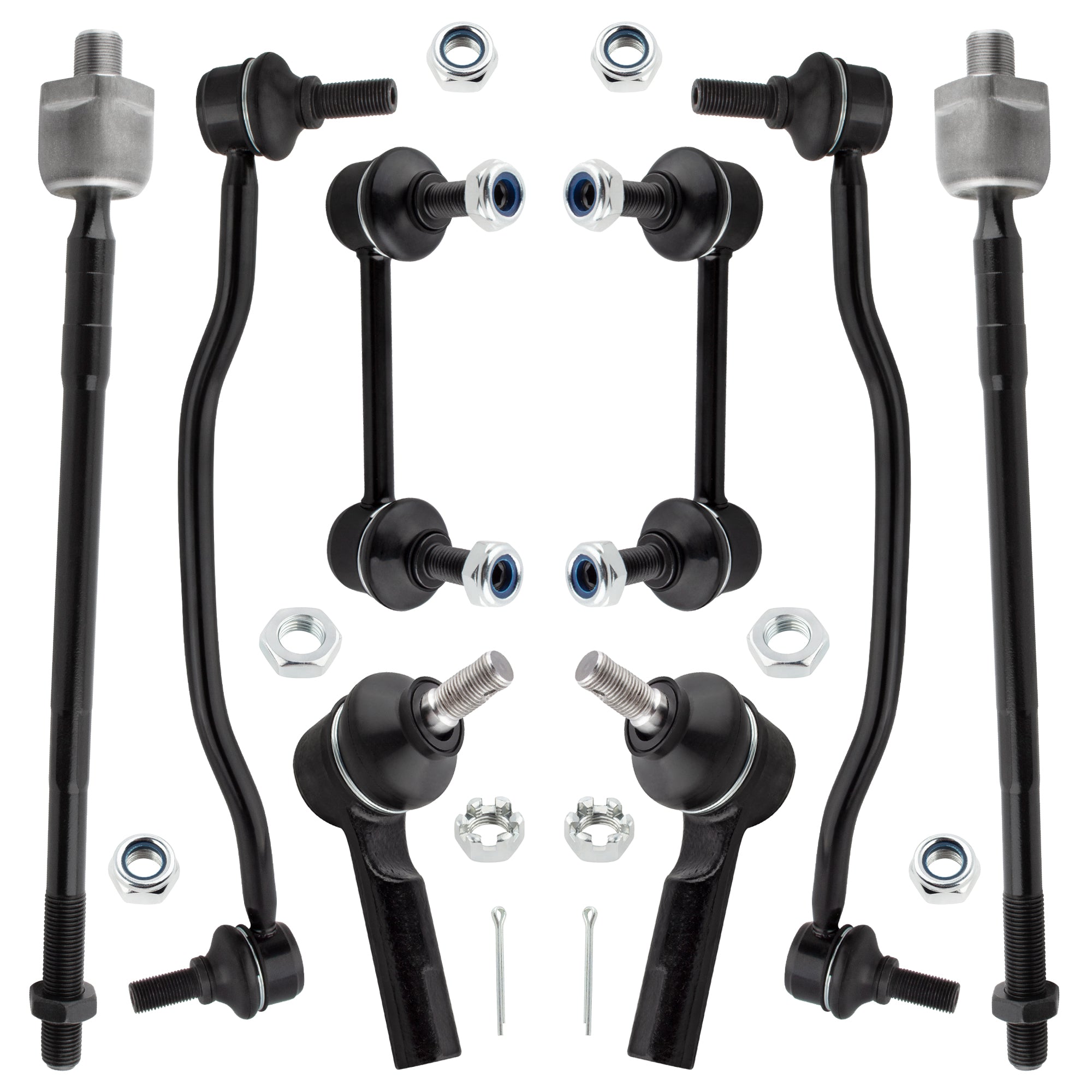 BOXI 8pc Front & Rear Suspension Kit Sway Bars Tie Rods Fit for Nissan Altima 2002-2006