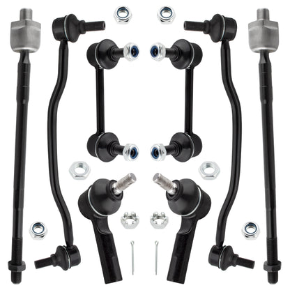 BOXI 8pc Front & Rear Suspension Kit Sway Bars Tie Rods Fit for Nissan Altima 2002-2006