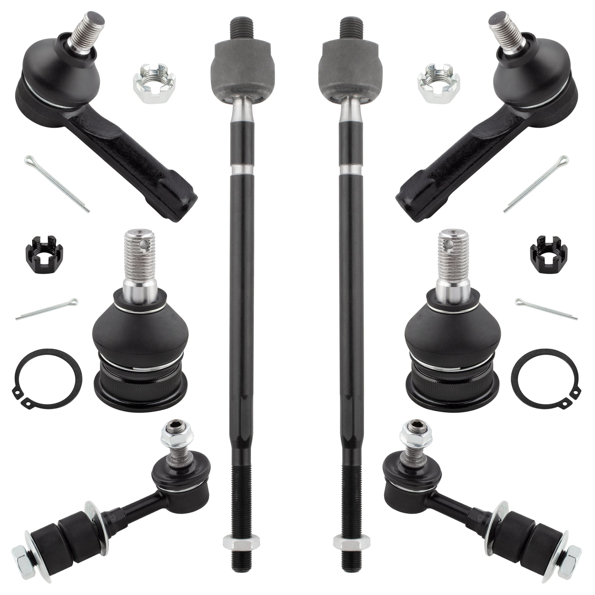 BOXI 8pc Front Sway Bars Ball Joints Tie Rod Ends Fit for Nissan Altima 1998 1999 2000 2001