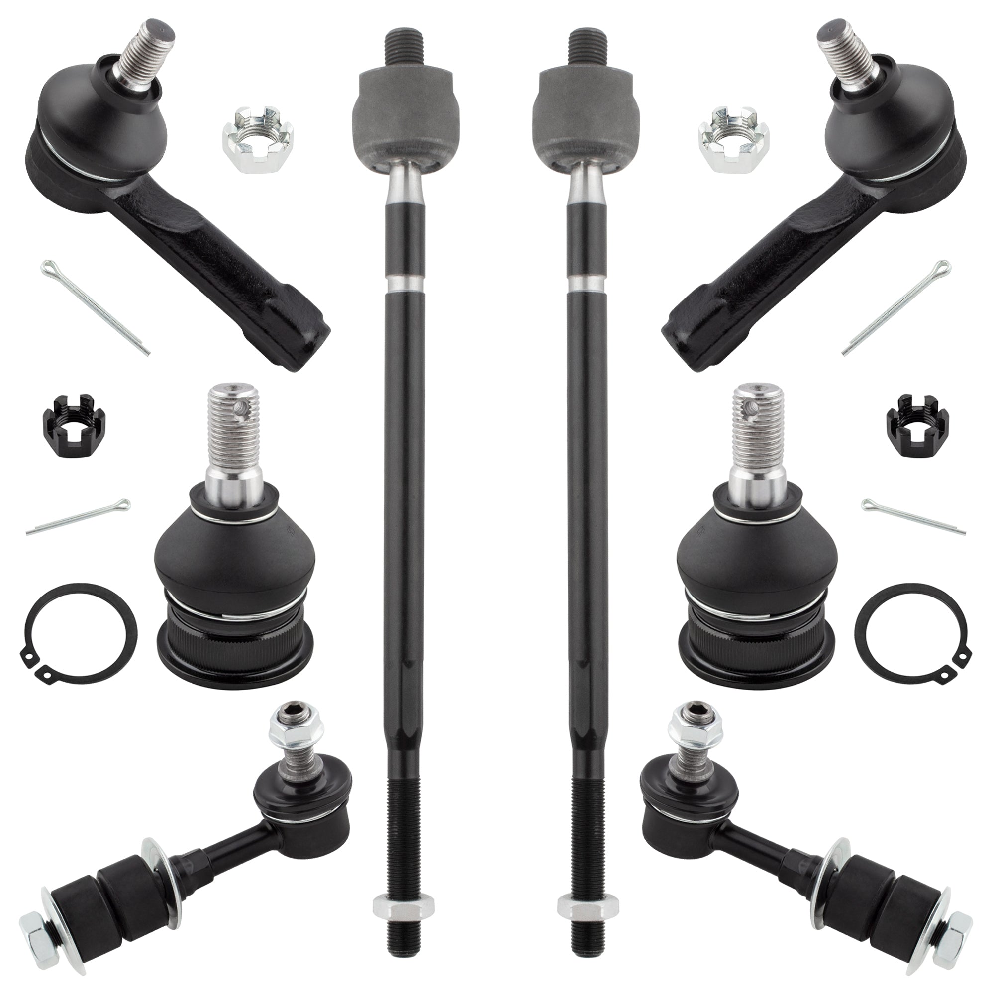 BOXI 8pc Front Sway Bars Ball Joints Tie Rod Ends Fit for Nissan Altima 1998 1999 2000 2001