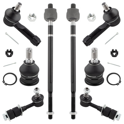BOXI 8pc Front Sway Bars Ball Joints Tie Rod Ends Fit for Nissan Altima 1998 1999 2000 2001
