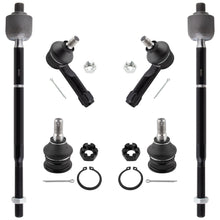 BOXI 6pc Front Lower Ball Joints + Outer Inner Tie Rod Ends Fit for Nissan Sentra 2000 2001 2002