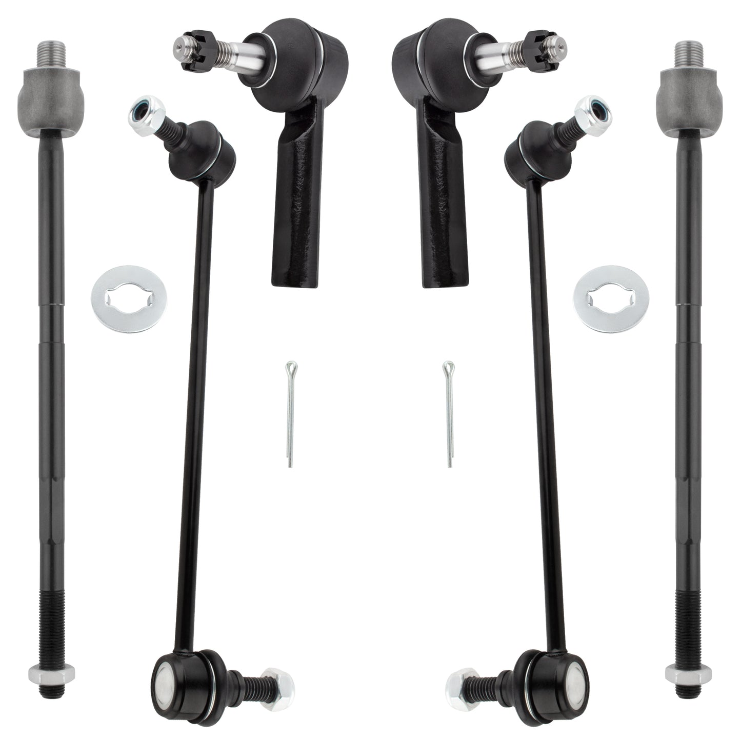 BOXI K750188 K750189 EV800330 ES800030 Front Sway Bar End Links + Inner & Outer Tie Rods FIT