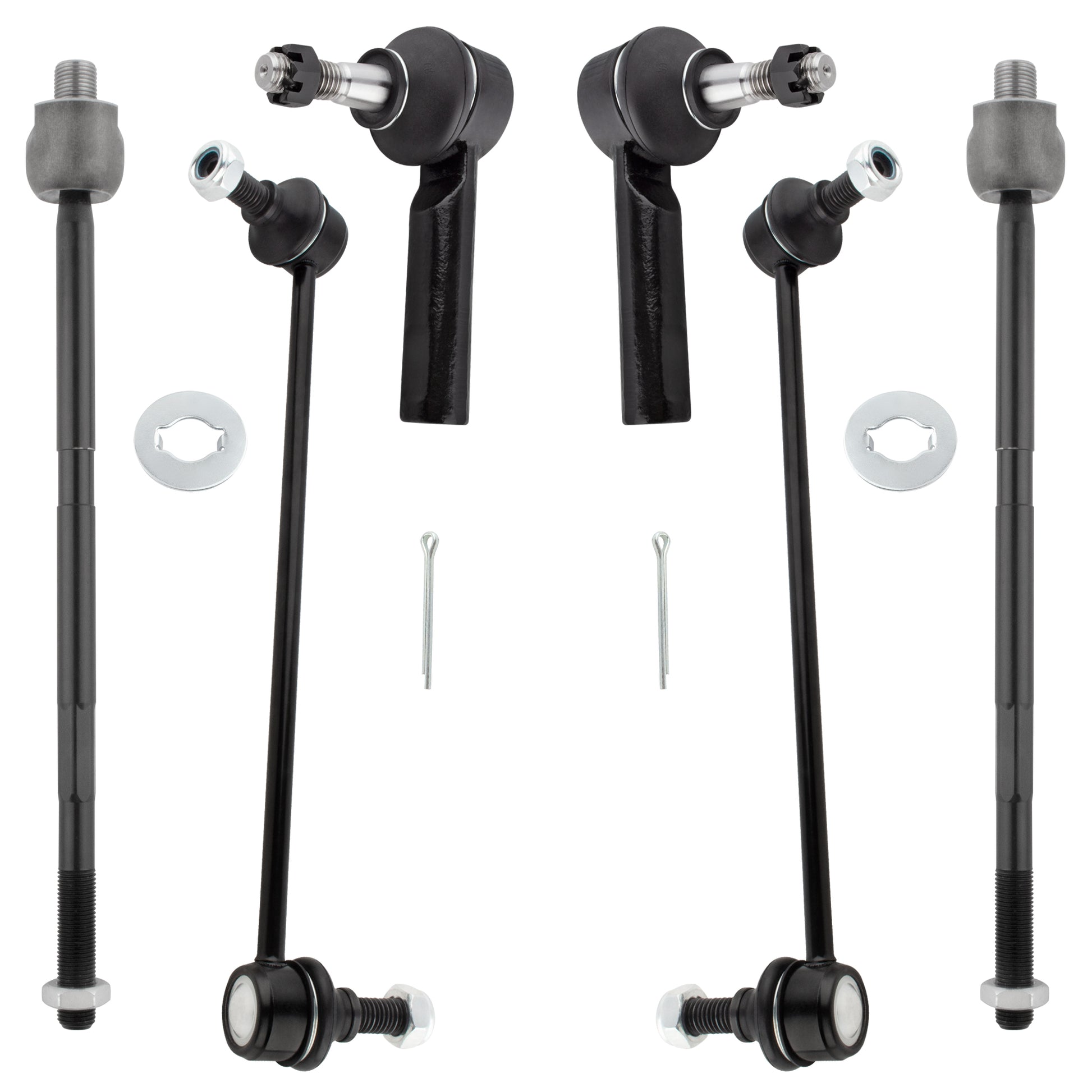BOXI K750188 K750189 EV800330 ES800030 Front Sway Bar End Links + Inner & Outer Tie Rods FIT