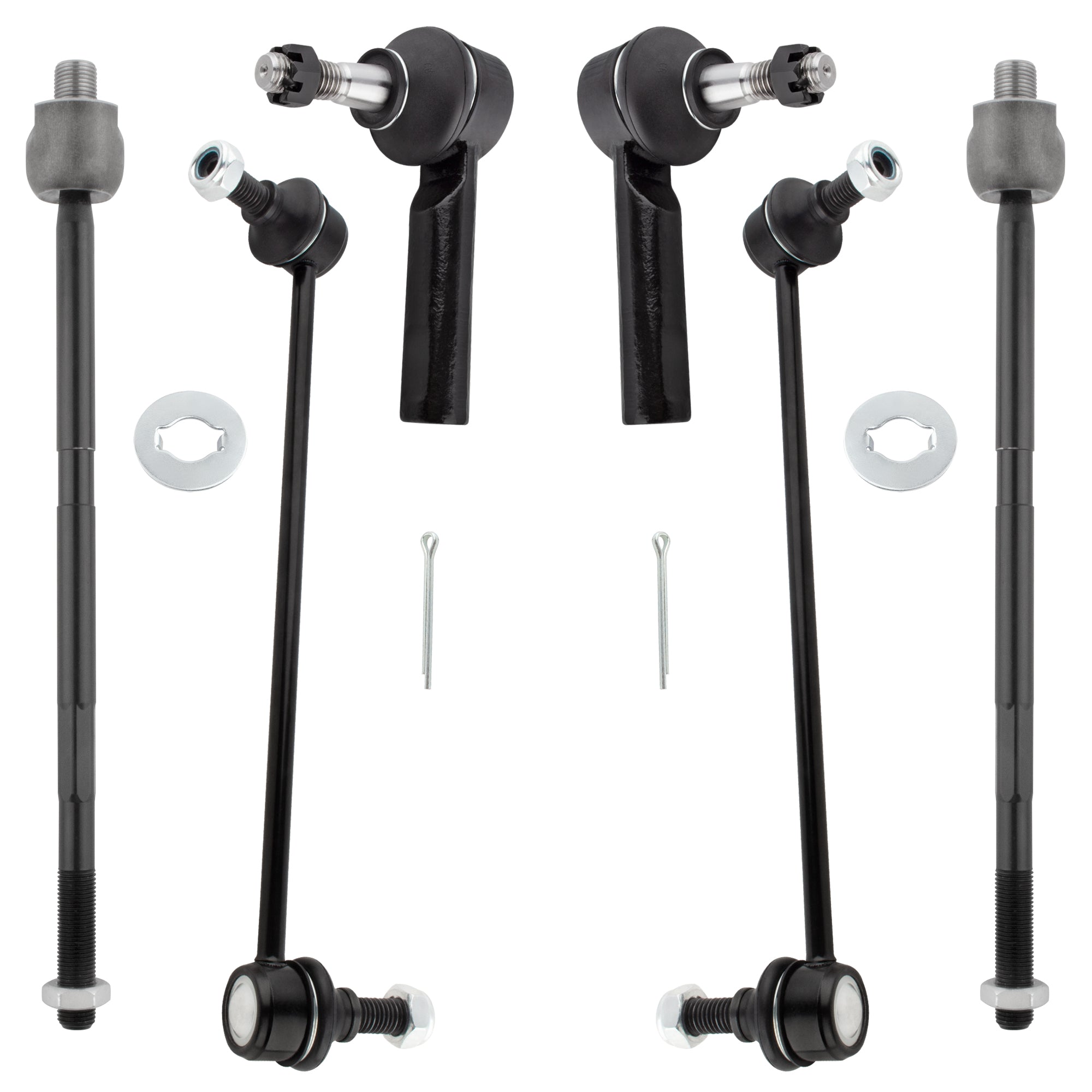 BOXI K750188 K750189 EV800330 ES800030 Front Sway Bar End Links + Inner & Outer Tie Rods FIT