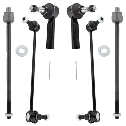 BOXI K750188 K750189 EV800330 ES800030 Front Sway Bar End Links + Inner & Outer Tie Rods FIT