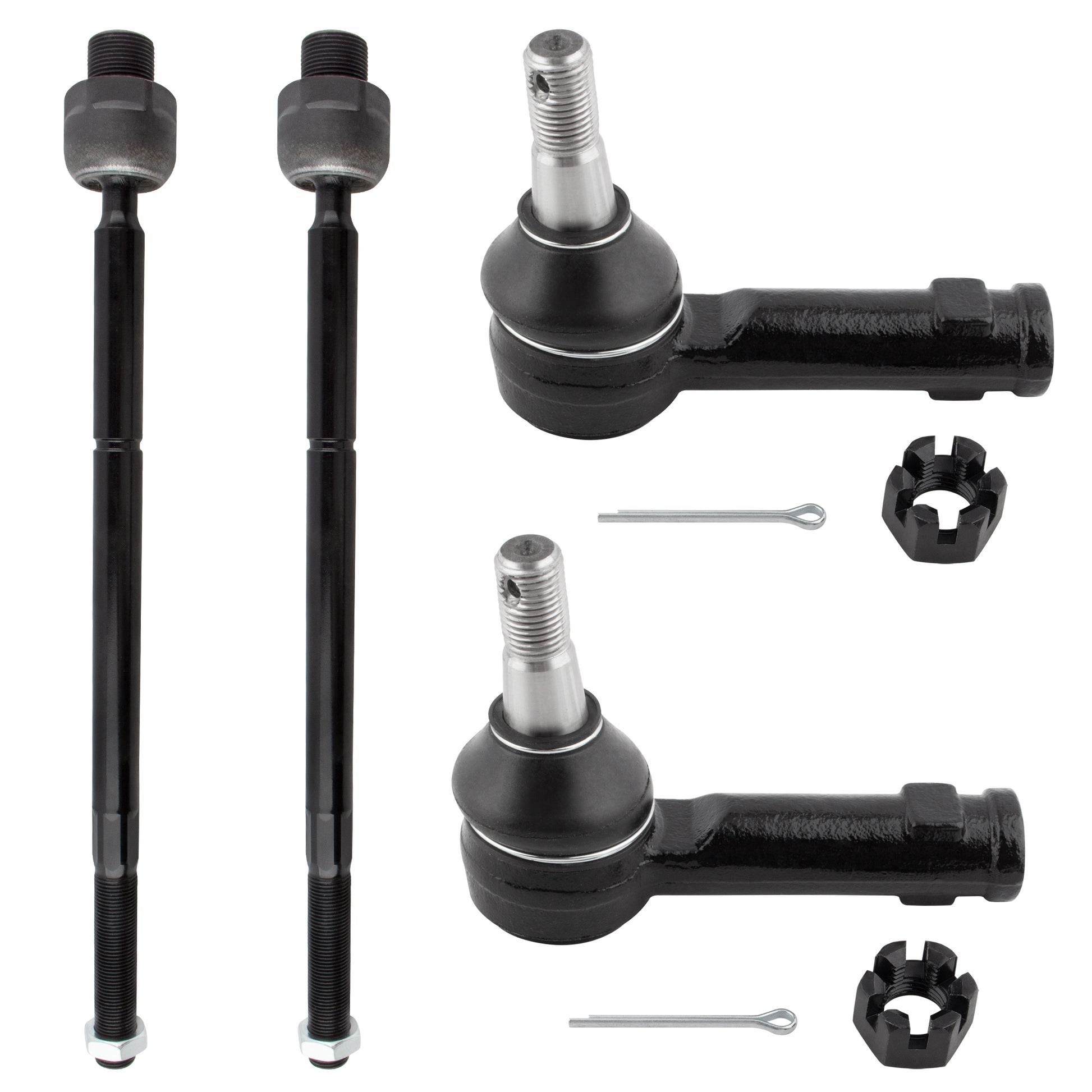 BOXI 4pcs Front Inner Outer Tie Rod End Links Fit for Dodge Ram 1500 2006 2007 2008 2009 2010
