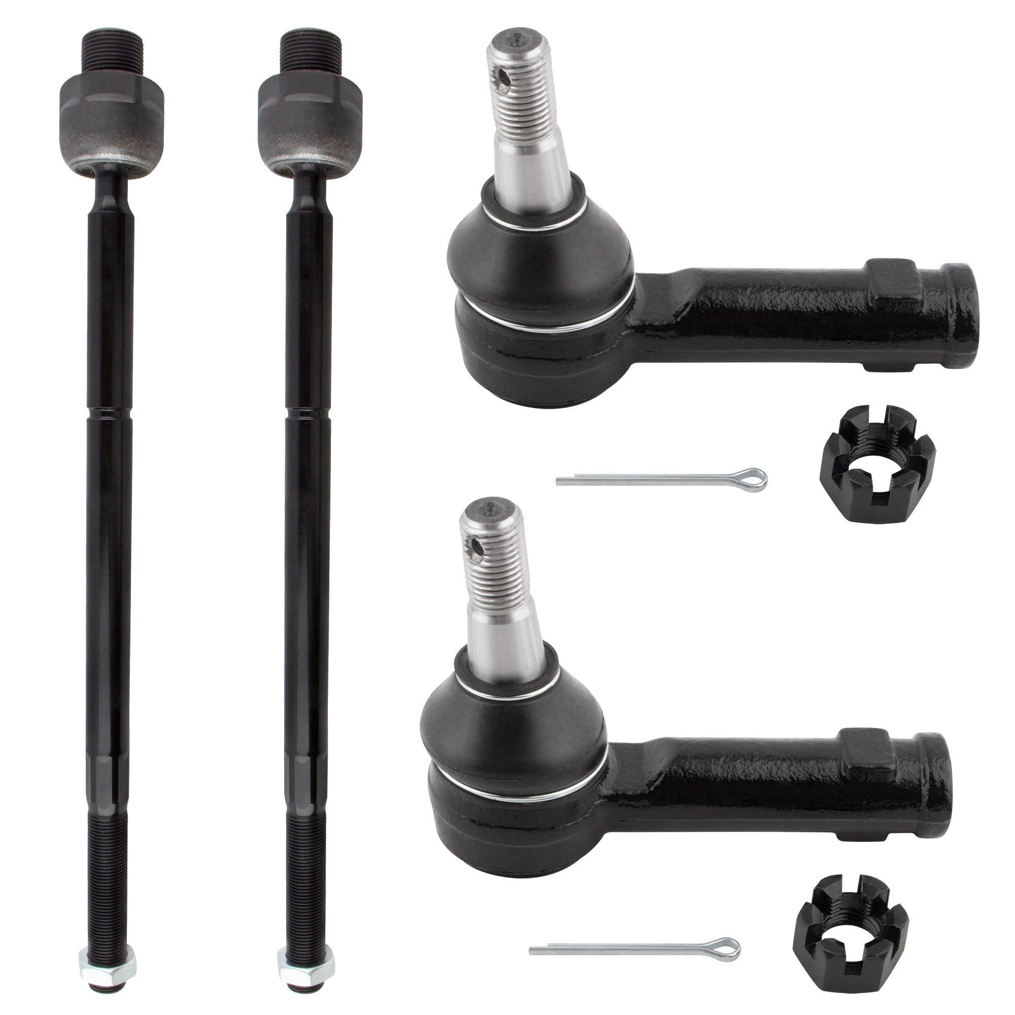 BOXI 4pcs Front Inner Outer Tie Rod End Links Fit for Dodge Ram 1500 2006 2007 2008 2009 2010