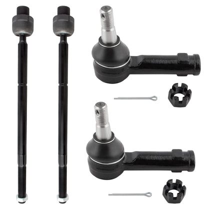 BOXI 4pcs Front Inner Outer Tie Rod End Links Fit for Dodge Ram 1500 2006 2007 2008 2009 2010