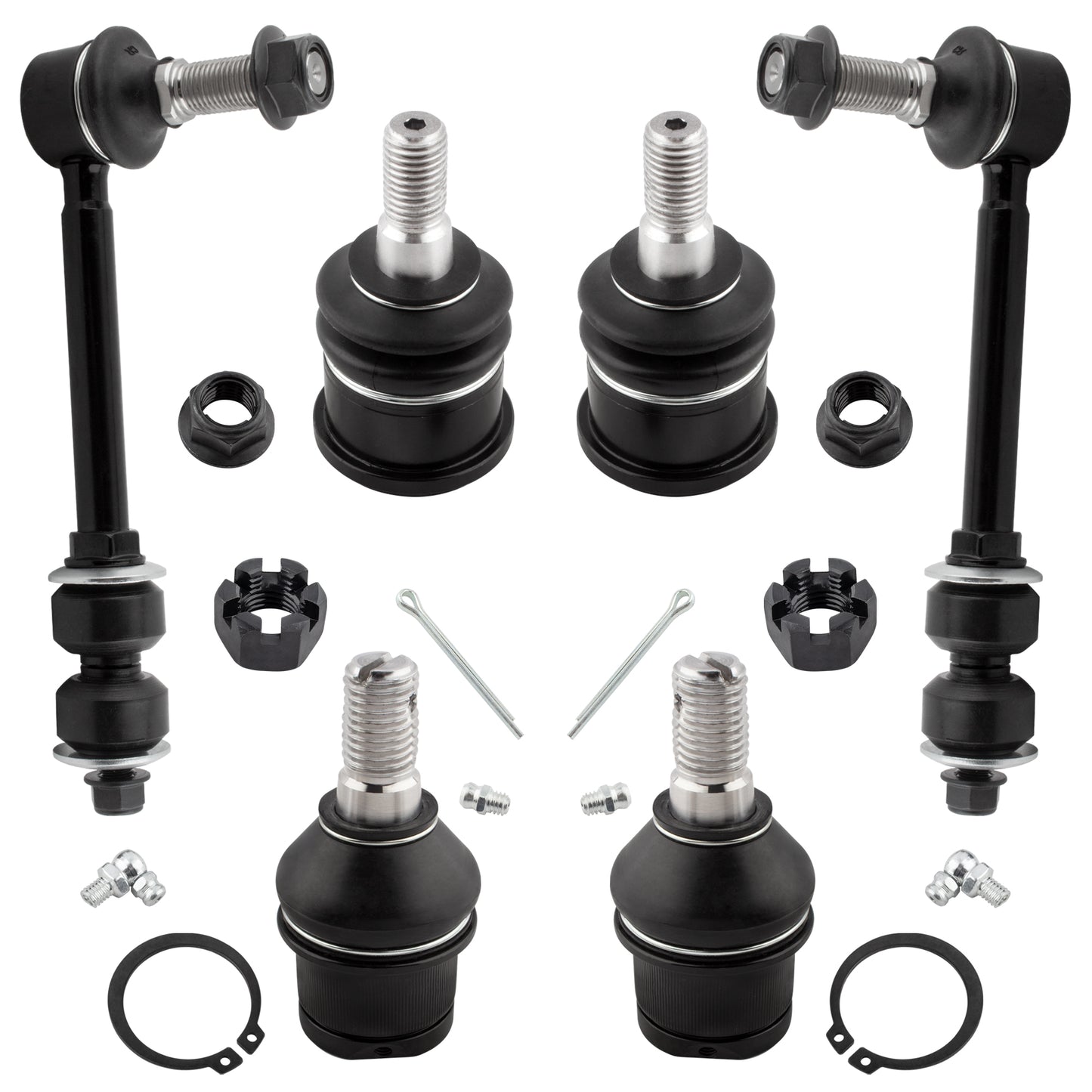 BOXI 6pc Front Sway Bars Ball Joints Fit for Ram 2500
