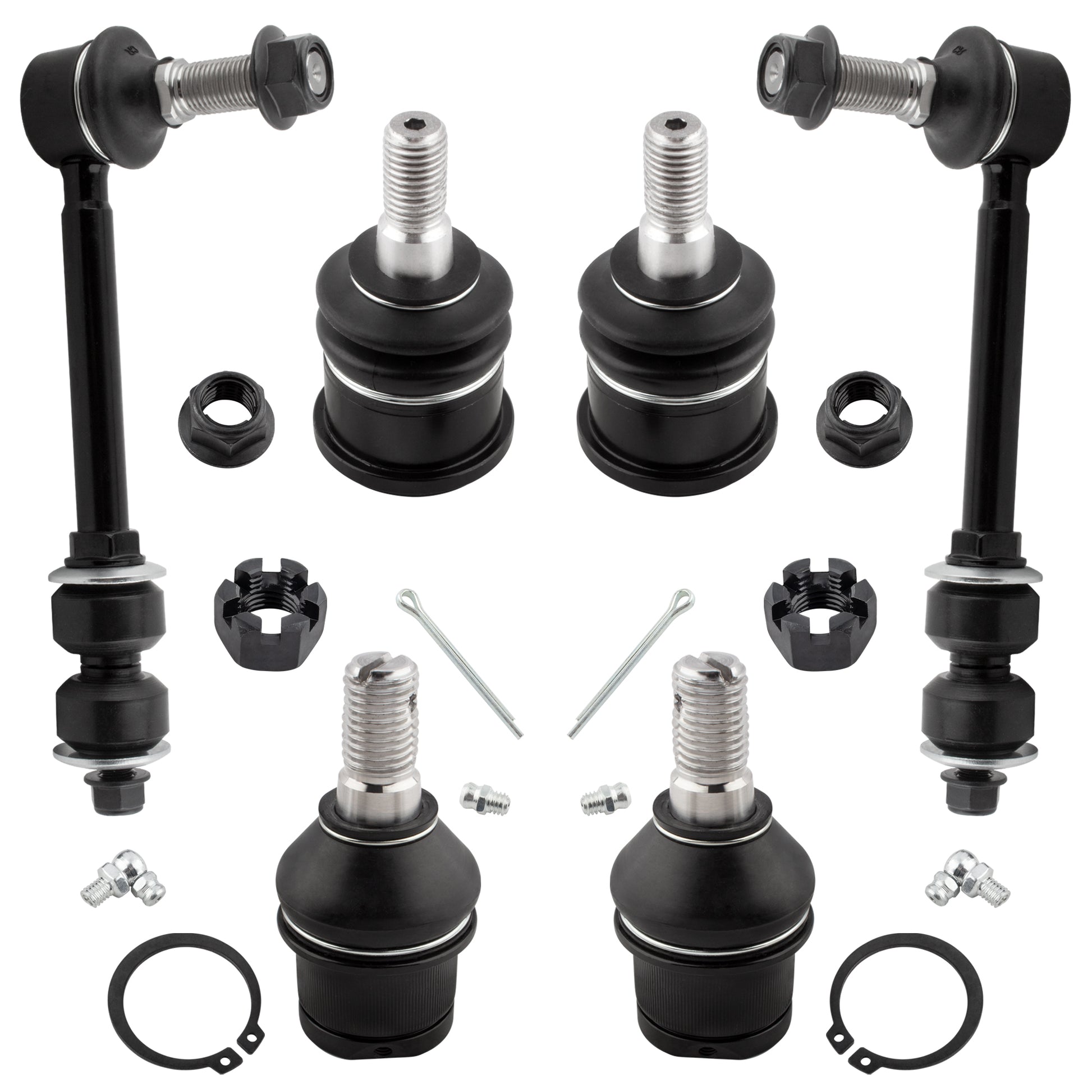 BOXI 6pc Front Sway Bars Ball Joints Fit for Ram 2500