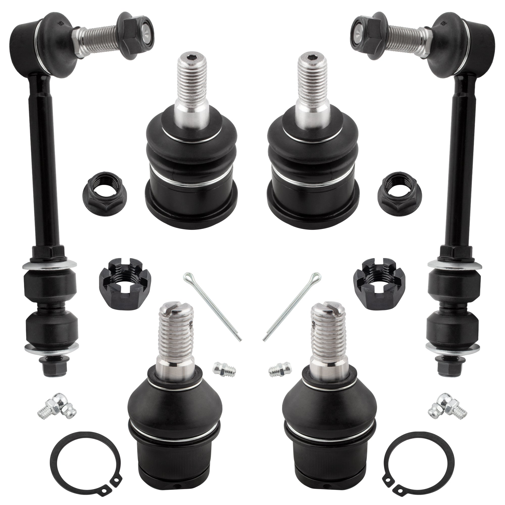 BOXI 6pc Front Sway Bars Ball Joints Fit for Ram 2500