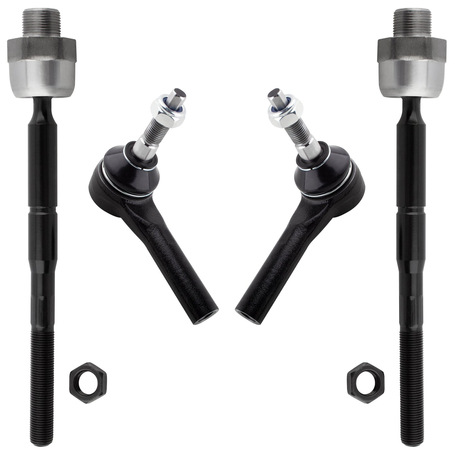 BOXI (Set of 4) Front Inner Outer Tie Rod Ends fit for Dodge Dakota 2005-2010