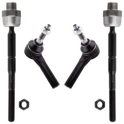 BOXI (Set of 4) Front Inner Outer Tie Rod Ends fit for Dodge Dakota 2005-2010