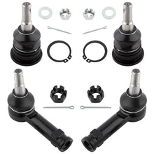 BOXI 4pc Front Upper Ball Joint + Outer Tie Rod Kit Fit for Dodge Ram 1500 2009-2010