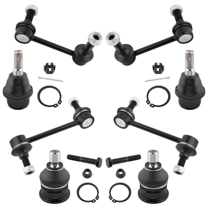 BOXI (Set of 8) Front Rear Sway Bars + Ball Joints Kit fit for Buick Rainier for Chevrolet SSR