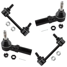 BOXI (Set of 4) Front Outer Tie Rod Ends + Rear Sway Bar Links fit for Saturn SC 1991-1992