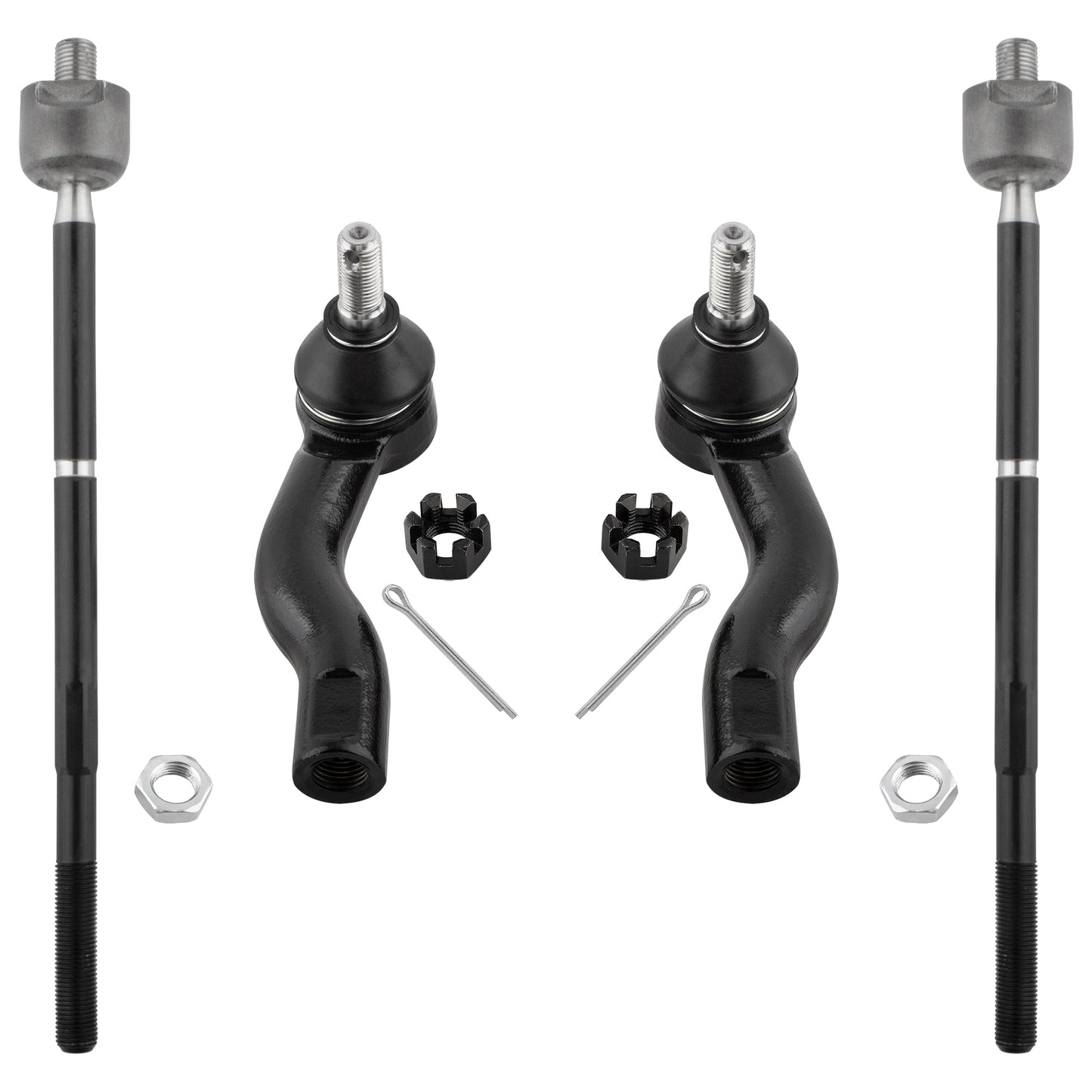 BOXI (Set of 4) Front Inner & Outer Tie Rod End fit for Scion tC 2005 2006 2007 2008 2009 2010