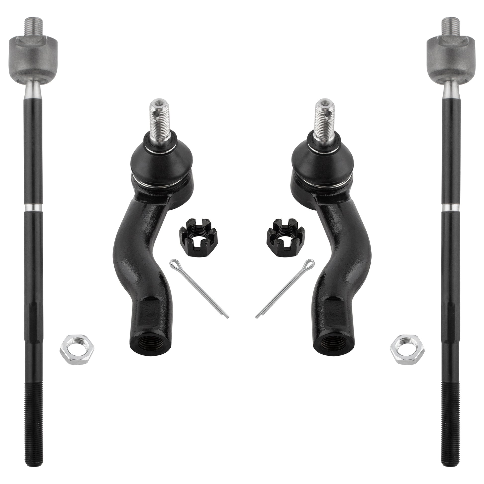 BOXI (Set of 4) Front Inner & Outer Tie Rod End fit for Scion tC 2005 2006 2007 2008 2009 2010