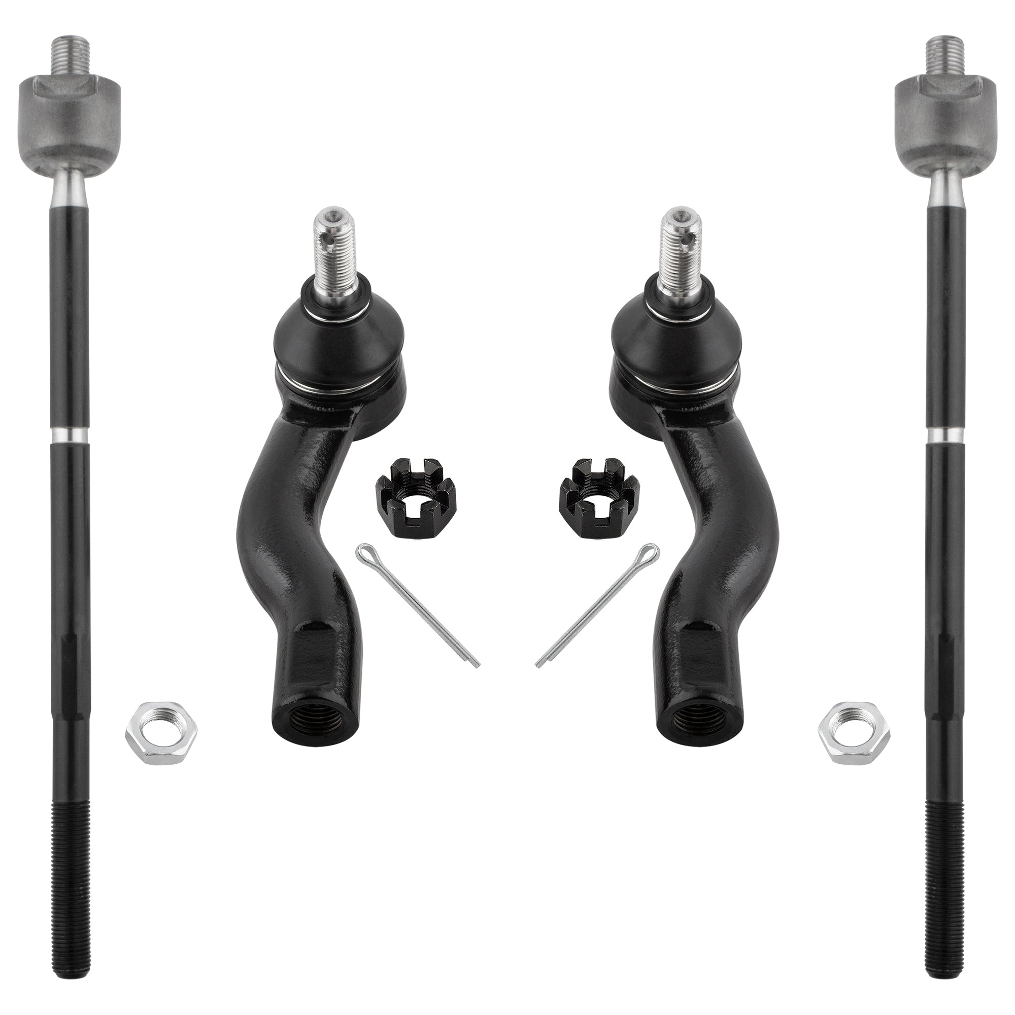 BOXI (Set of 4) Front Inner & Outer Tie Rod End fit for Scion tC 2005 2006 2007 2008 2009 2010
