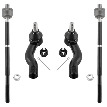 BOXI (Set of 4) Front Inner & Outer Tie Rod End fit for Scion tC 2005 2006 2007 2008 2009 2010