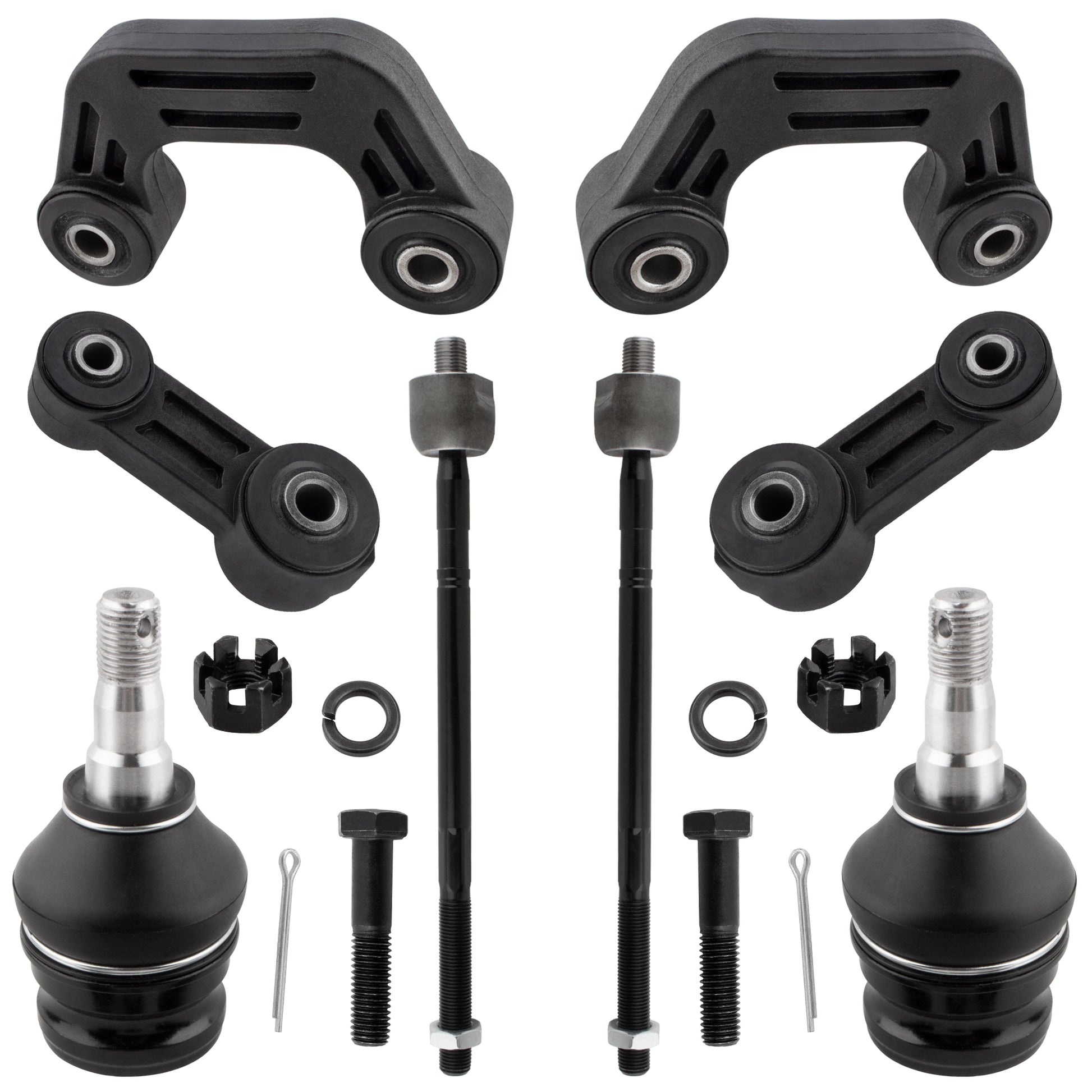 BOXI (Set of 8) EV800050 K80693 K80875 K9513 Front & Rear Sway Bar Links + Front Lower Ball Joints