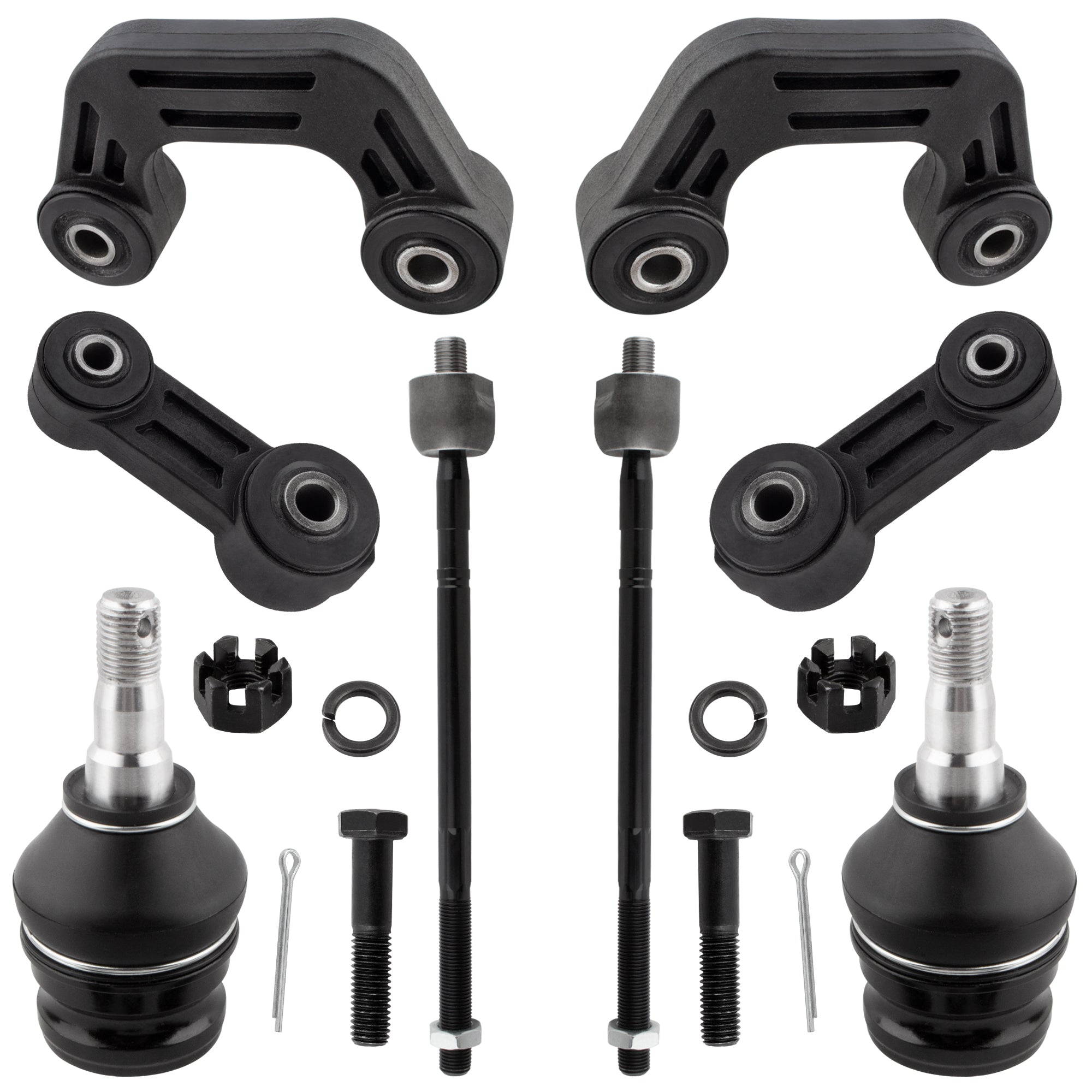 BOXI (Set of 8) EV800050 K80693 K80875 K9513 Front & Rear Sway Bar Links + Front Lower Ball Joints