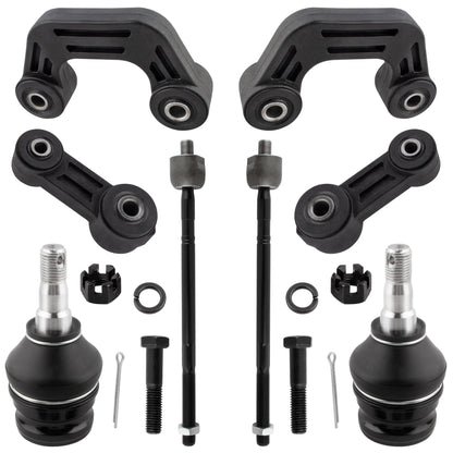 BOXI (Set of 8) EV800050 K80693 K80875 K9513 Front & Rear Sway Bar Links + Front Lower Ball Joints
