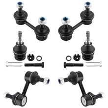BOXI (Set of 6) Front & Rear Sway Bar Links + Front Lower Ball Joints fit for Subaru Forester