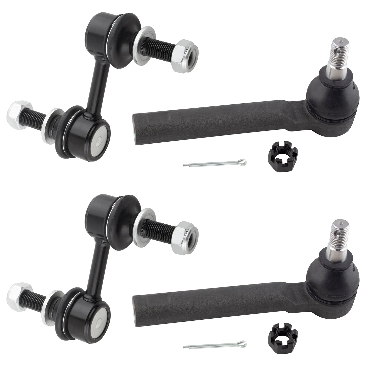 BOXI 4pcs Front Sway Bar End Link Outer Tie Rod End Fit for Subaru B9 Tribeca 2006-2007 Forester